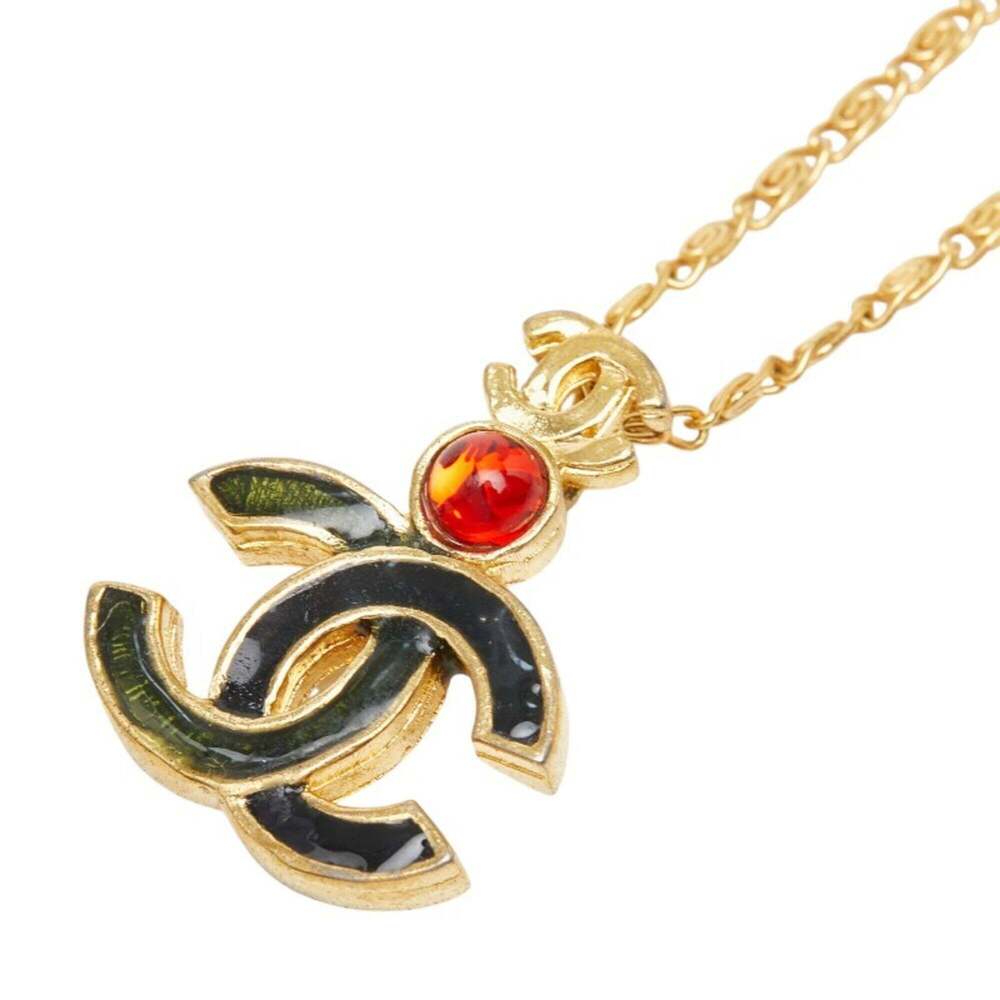 CHANEL Authentic Black Logo Necklace - Picture 1 of 7